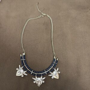 Ann Taylor Silver and Navy Necklace